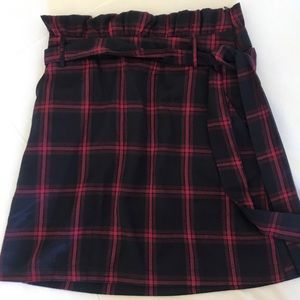 Plaid mini skirt!